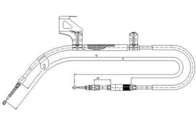 Cable de accionamiento, freno de estacionamiento TEXTAR 44005400