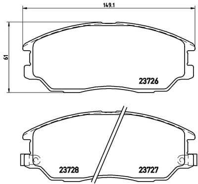 Juego de balatas de freno BREMBO P 30 028