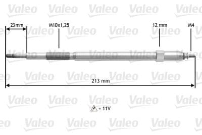 Bujía de precalentamiento VALEO 345221