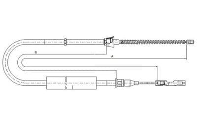 Cable de accionamiento, freno de estacionamiento TEXTAR 44088800