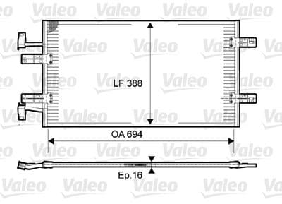 Condensador, aire acondicionado VALEO 814171