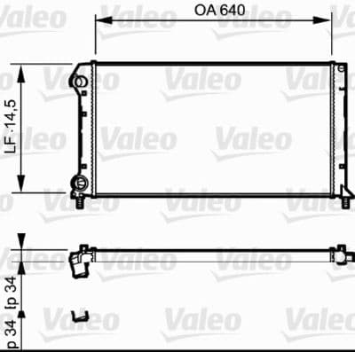 Radiador, refrigeración del motor VALEO 735171