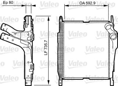 Radiador de aire de admisión VALEO 818230
