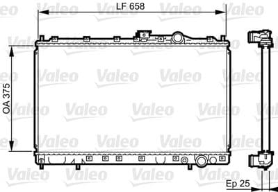 Radiador, refrigeración del motor VALEO 731451