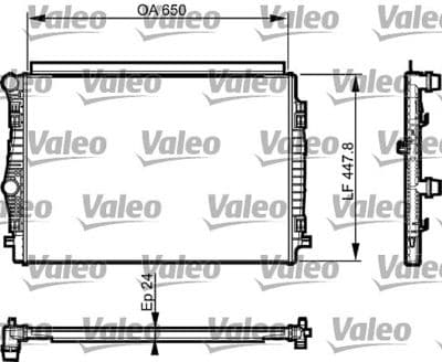Radiador, refrigeración del motor VALEO 735559