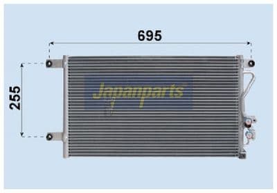 Condensador, aire acondicionado JAPANPARTS CND163018