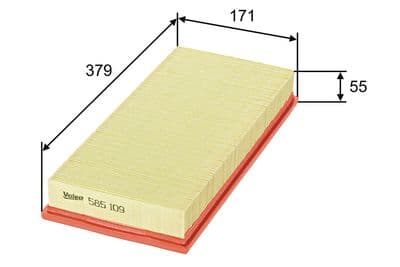 Filtro de aire VALEO 585109