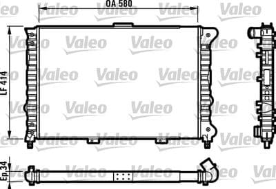 Radiador, refrigeración del motor VALEO 732012
