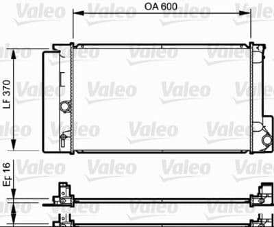 Radiador, refrigeración del motor VALEO 735250