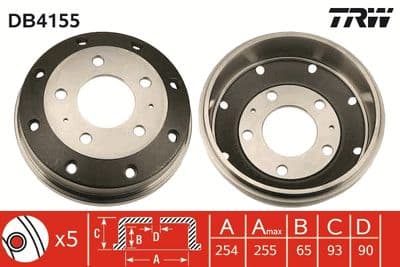 Tambor de freno TRW DB4155