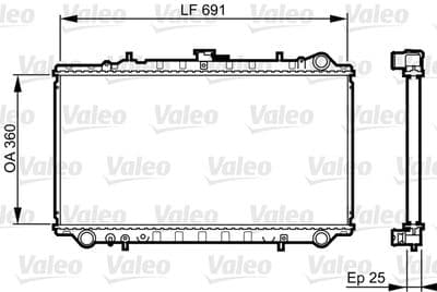 Radiador, refrigeración del motor VALEO 731674