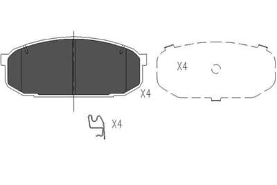 Juego de balatas de freno Kavo Parts KBP-4528