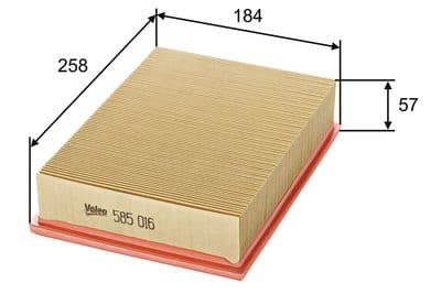 Filtro de aire VALEO 585016