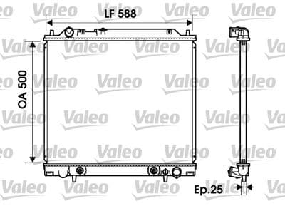 Radiador, refrigeración del motor VALEO 734145