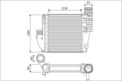 Radiador de aire de admisión VALEO 822927