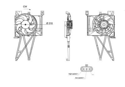 Ventilador, refrigeración del motor MAHLE CFF 749 000S
