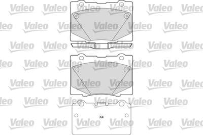 Juego de balatas de freno VALEO 601669