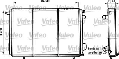 Radiador, refrigeración del motor VALEO 730973