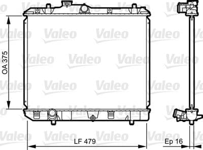 Radiador, refrigeración del motor VALEO 735383