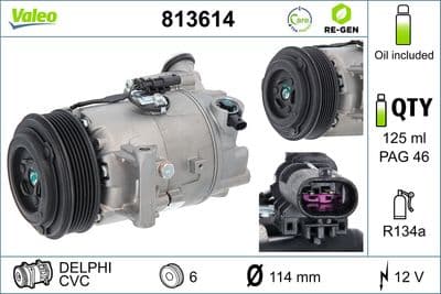 Compresor, aire acondicionado VALEO 813614