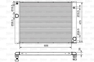 Radiador, refrigeración del motor VALEO 734897