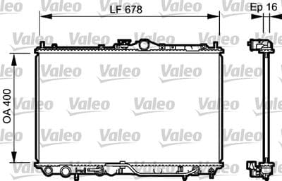 Radiador, refrigeración del motor VALEO 734480