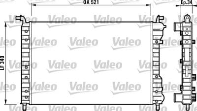 Radiador, refrigeración del motor VALEO 732007