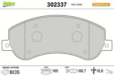 Juego de balatas de freno VALEO 302337