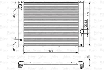 Radiador, refrigeración del motor VALEO 734396