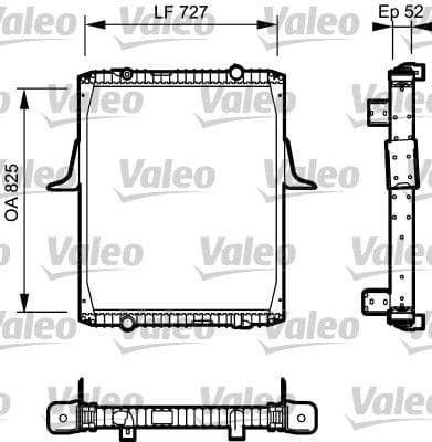 Radiador, refrigeración del motor VALEO 732336