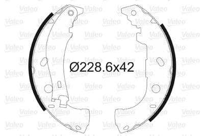 Juego de zapatas de frenos VALEO 562646