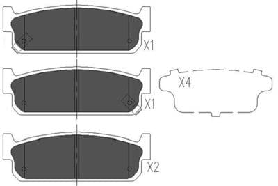 Juego de balatas de freno Kavo Parts KBP-6572