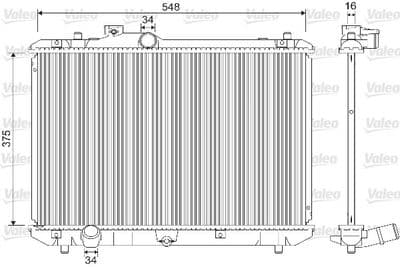 Radiador, refrigeración del motor VALEO 733216