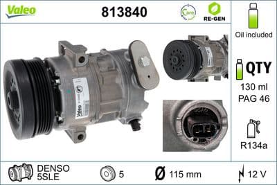 Compresor, aire acondicionado VALEO 813840