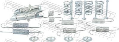 Juego de accesorios, zapatas de freno de estacionamiento FEBEST 1004-J200R-KIT