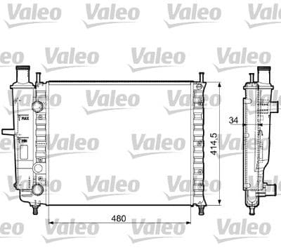 Radiador, refrigeración del motor VALEO 732788