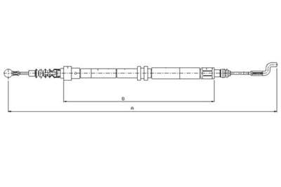 Cable de accionamiento, freno de estacionamiento TEXTAR 44004700