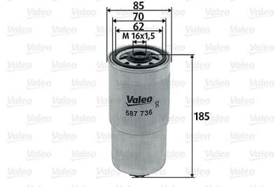 Filtro combustible VALEO 587736
