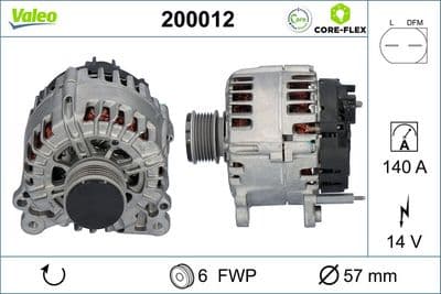 Alternador VALEO 200012