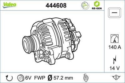 Alternador VALEO 444608