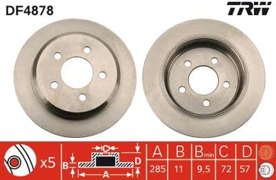 Disco de freno TRW DF4878