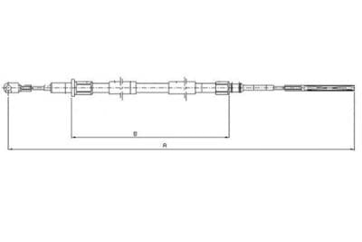 Cable de accionamiento, freno de estacionamiento TEXTAR 44008600