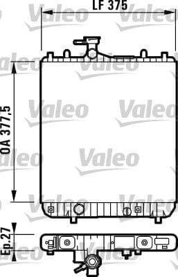 Radiador, refrigeración del motor VALEO 732694