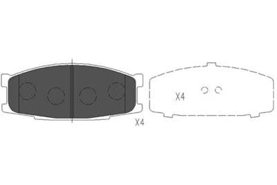 Juego de balatas de freno Kavo Parts KBP-5527