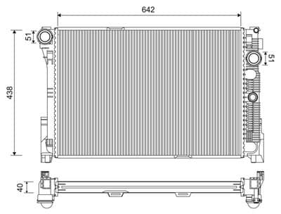 Radiador, refrigeración del motor VALEO 701220
