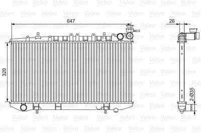 Radiador, refrigeración del motor VALEO 701529