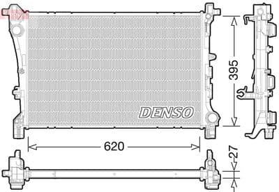 Radiador, refrigeración del motor DENSO DRM09167