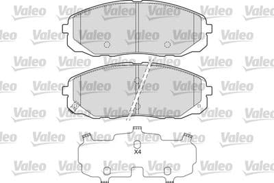 Juego de balatas de freno VALEO 601682