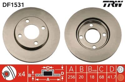 Disco de freno TRW DF1531