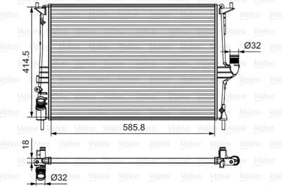 Radiador, refrigeración del motor VALEO 700801